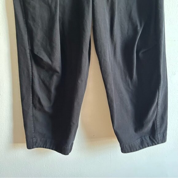 COS Sz 4 Black Barrel Relaxed Trendy Cotton Pants - Picture 5 of 13
